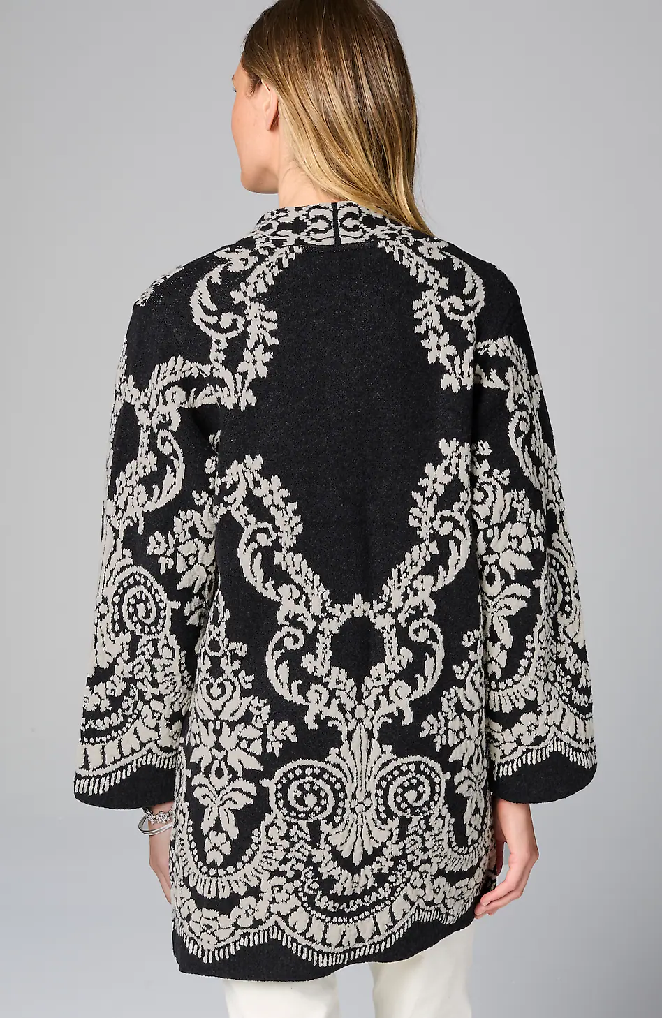 Placed-Jacquard Cardi