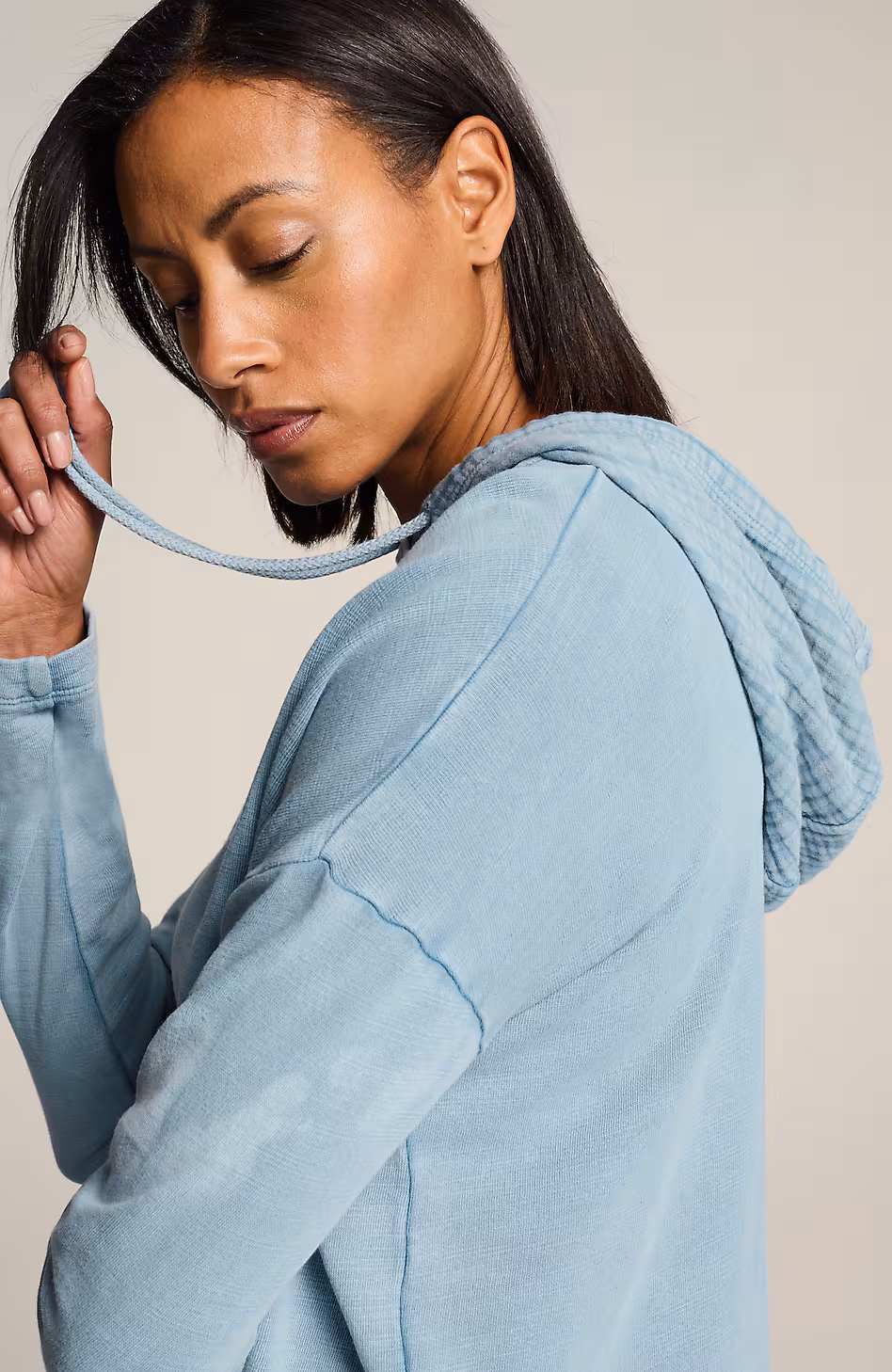 Fit Slub-Terry Garment-Dyed Hoodie