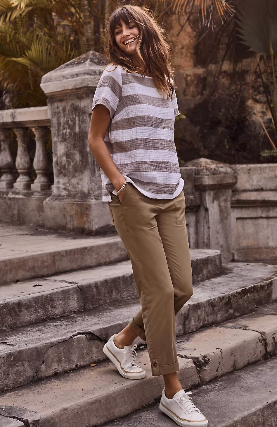 Pima-Stretch Straight-Leg Chino Pants