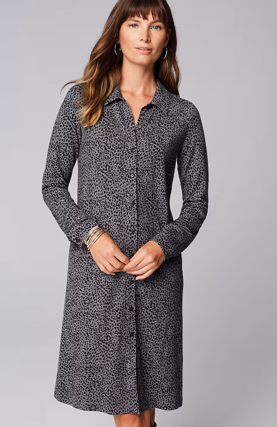 Ponte Knit Shirtdress