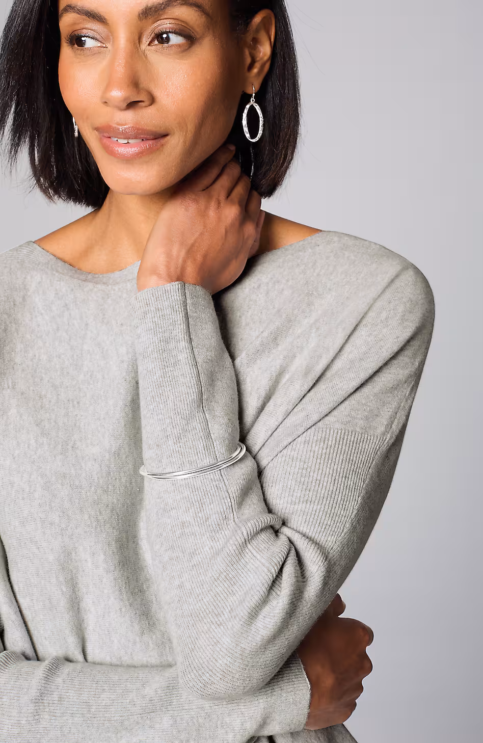 Pure Jill Dolman-Sleeve Sweater