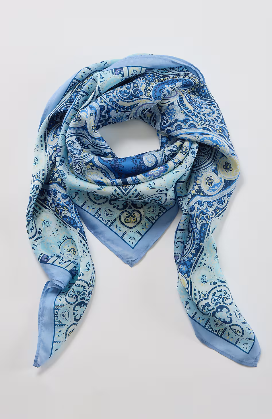 Silk Paisley Square Scarf