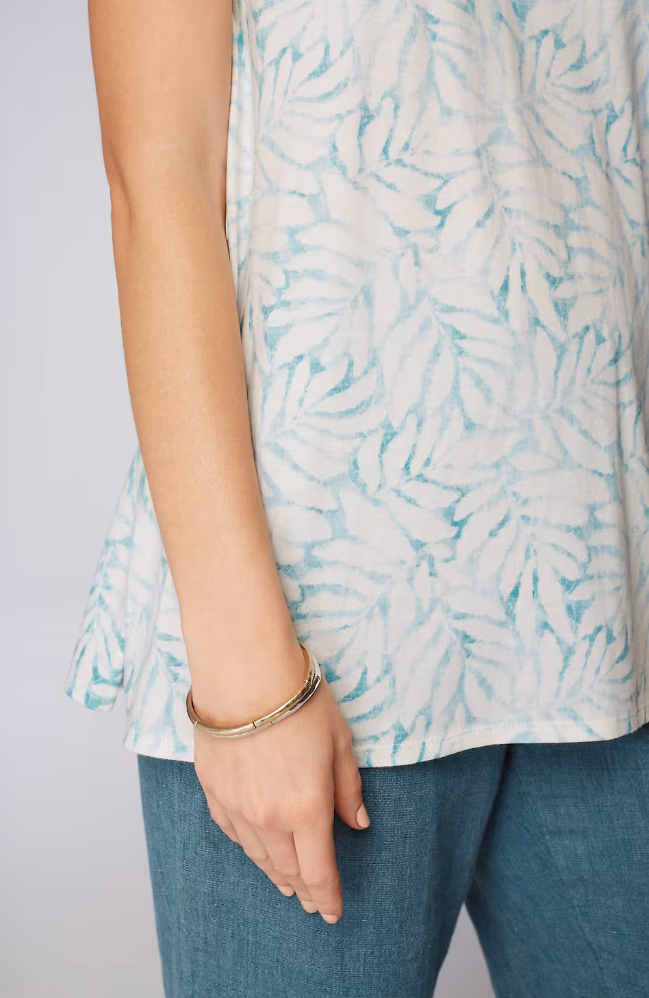 Pure Jill Side-Slit Elliptical Tee