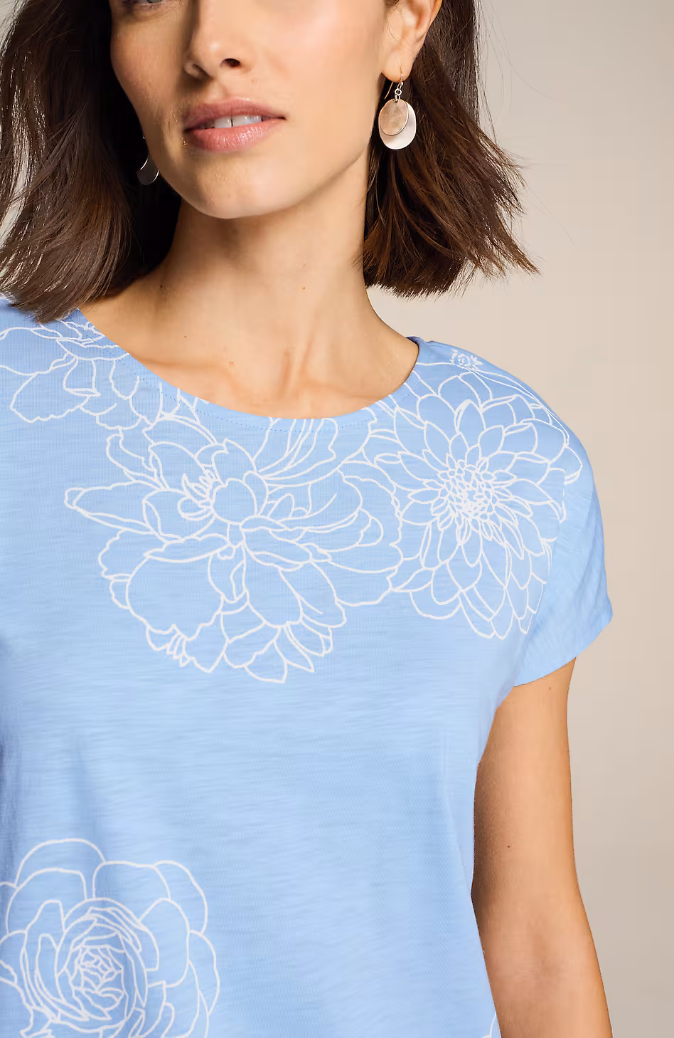 Relaxed Dolman-Sleeve Tee