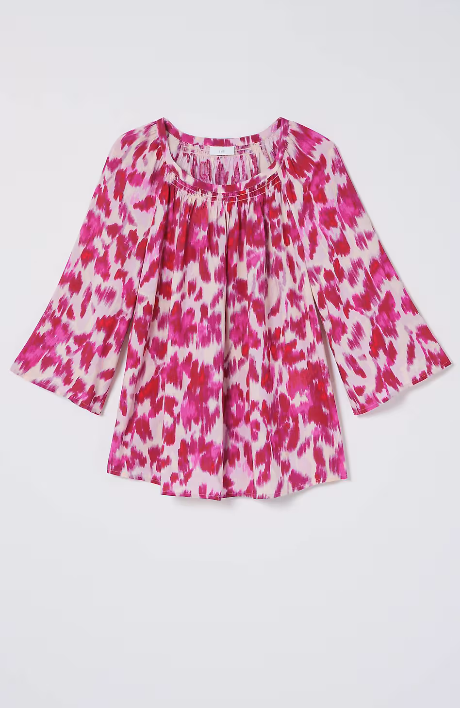 Smocked Scoop-Neck Top