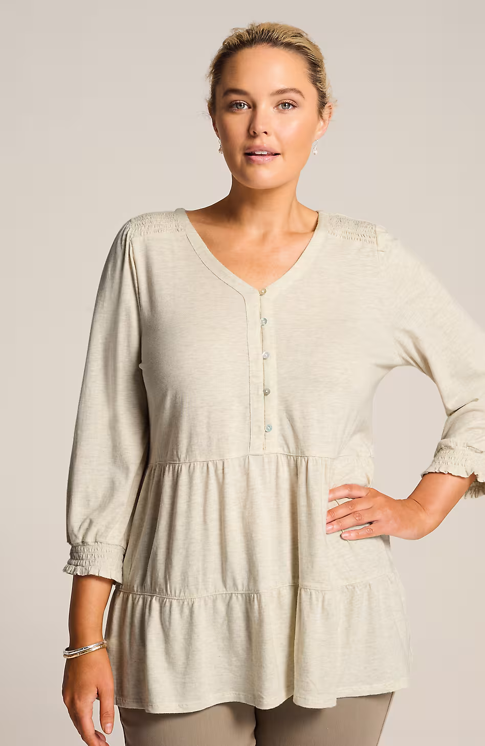 Smocked & Tiered Tunic