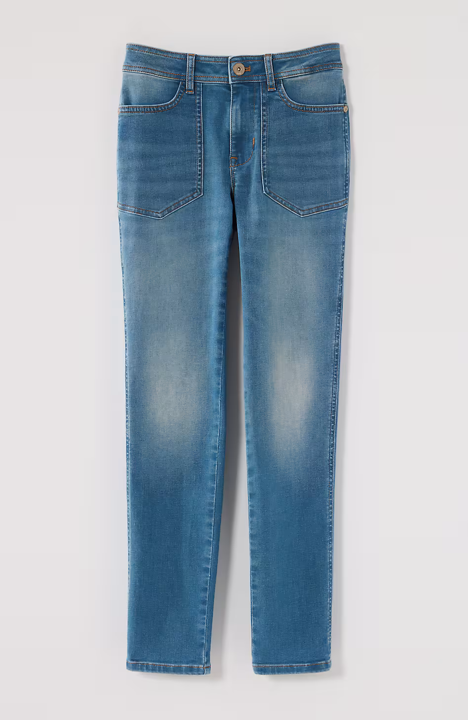 Patch-Pocket Slim-Leg Jeans
