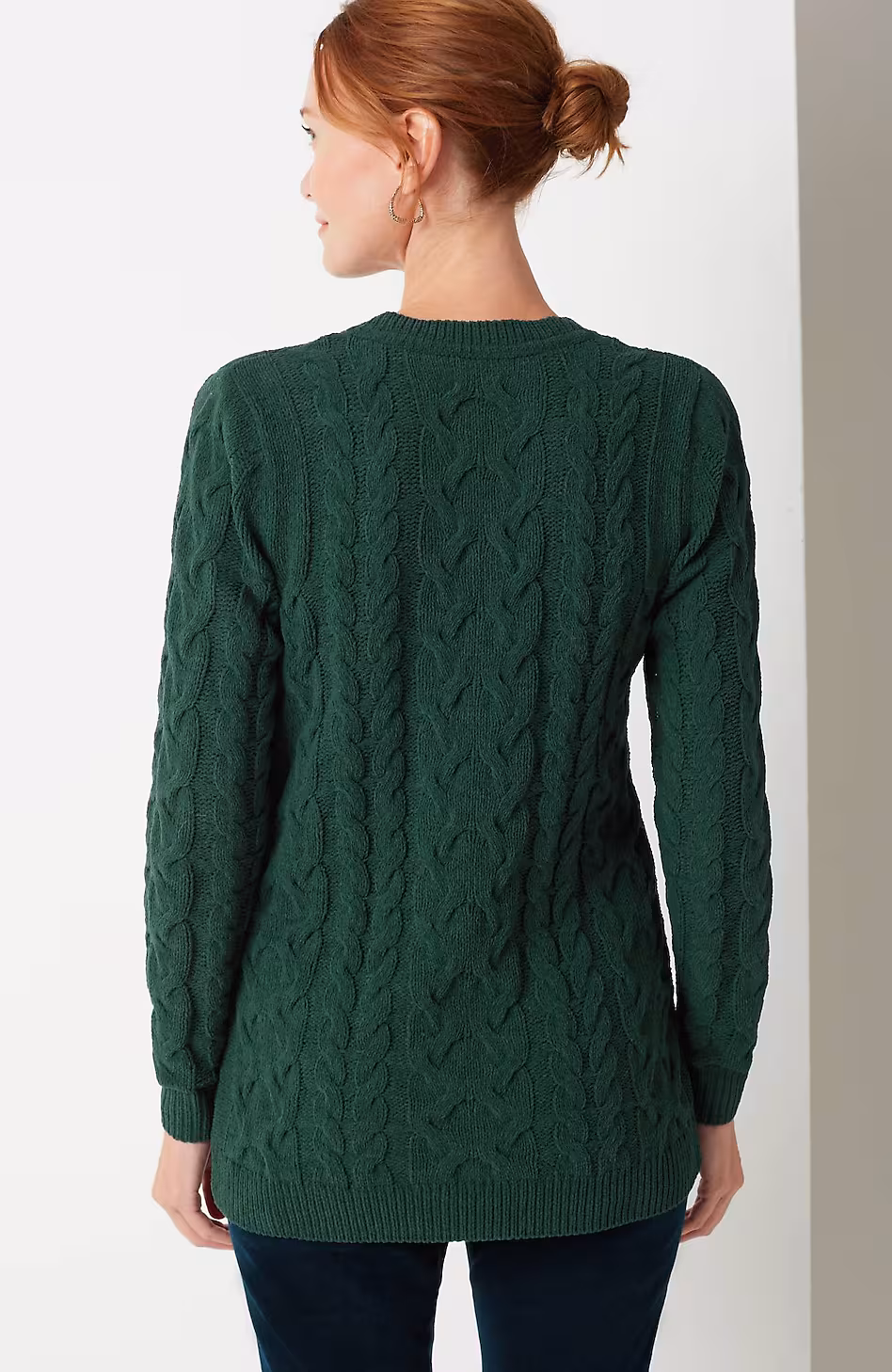 Split-Neck Chenille Tunic
