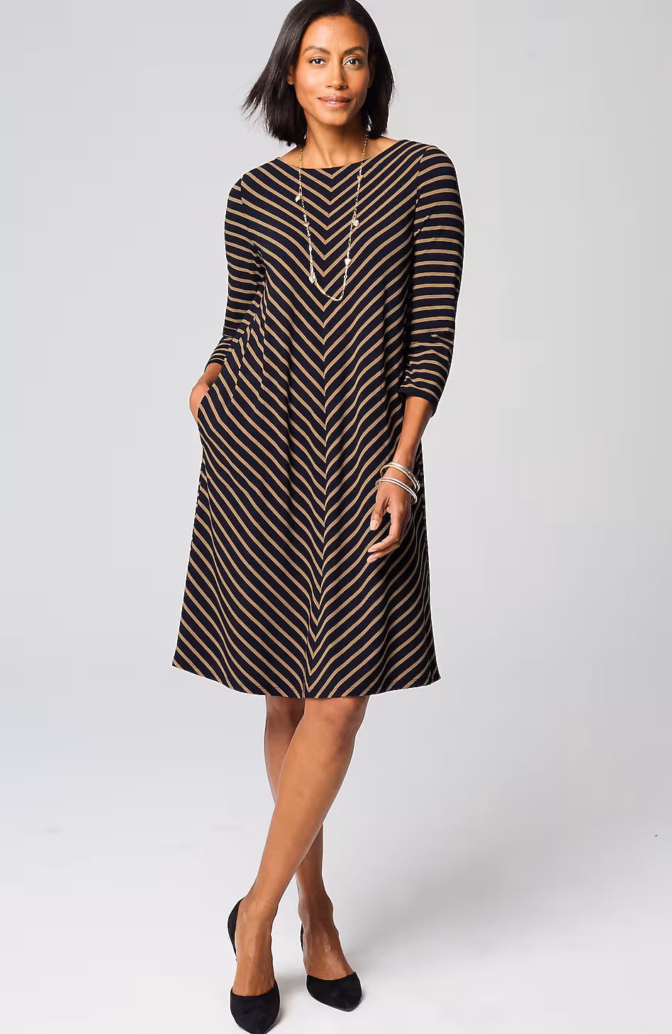 Wearever Knit Pleat-Back Dress